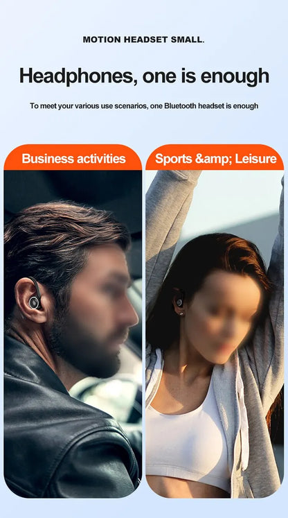 Ny privat modell Trådlöst Bluetooth-headset Öronmonterat Sports Business Smärtfritt ljudreducerande stereoheadset