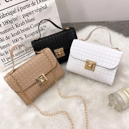 Fashion Mini Handbag: Solid Color, Casual Chain Shoulder Pouch