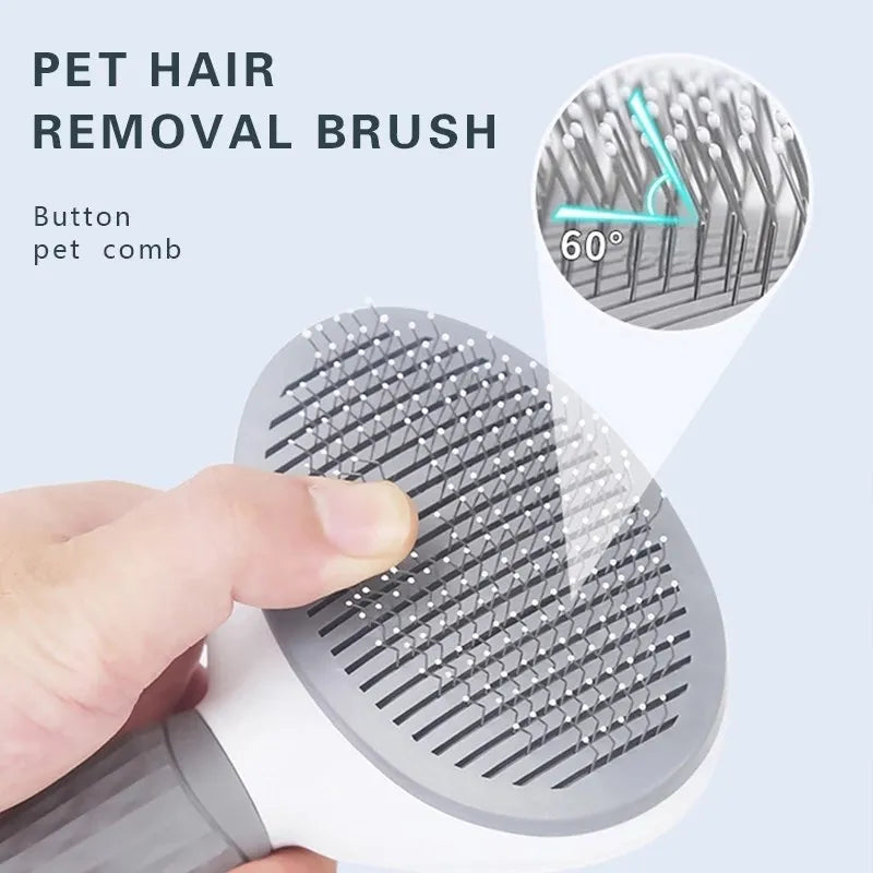 Pet Brush for Dogs & Cats – Self-Cleaning Hair Remover Grooming Tool for Cats and Dogs.