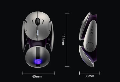 Inp X2 Silent Bluetooth Mouse Metal Base Rechargeable Wireless Gaming Mouse For Computer Laptop Office Game