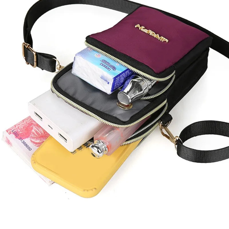 New Mobile Phone Crossbody Bags for Women – Fashion Female Shoulder Bag, Cell Phone Pouch with Headphone Plug, Large Capacity Wallet.