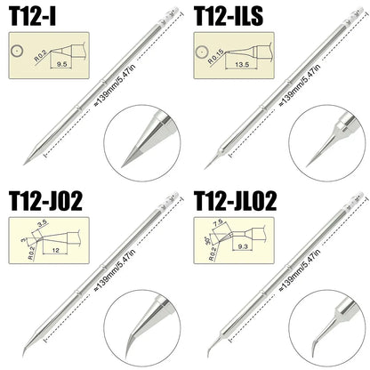 T12 Series Tip for Soldering Iron Replacement Tips Heater Solder Head Weller Electric Welding Equipment Tools Sting Tin Cautin