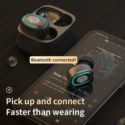 Trådlöst Bluetooth Headset Touch Light Mini Högkvalitets öronproppar Anti Sweat HD Ljudkvalitet Stereo Universal Headset