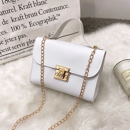 Fashion Mini Handbag: Solid Color, Casual Chain Shoulder Pouch