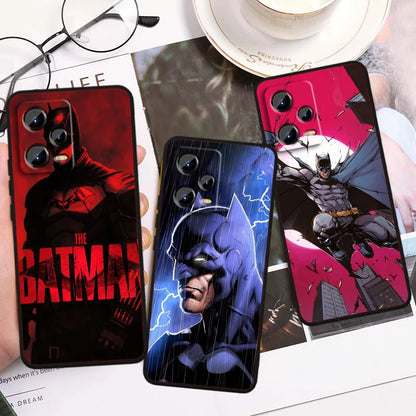 B-Batmans Cartoon Cute For Xiaomi Redmi Note 13 12R 12 12S Turbo 11 11T 11S 10 10S Pro Plus 5G Black Cover Telefonfodral