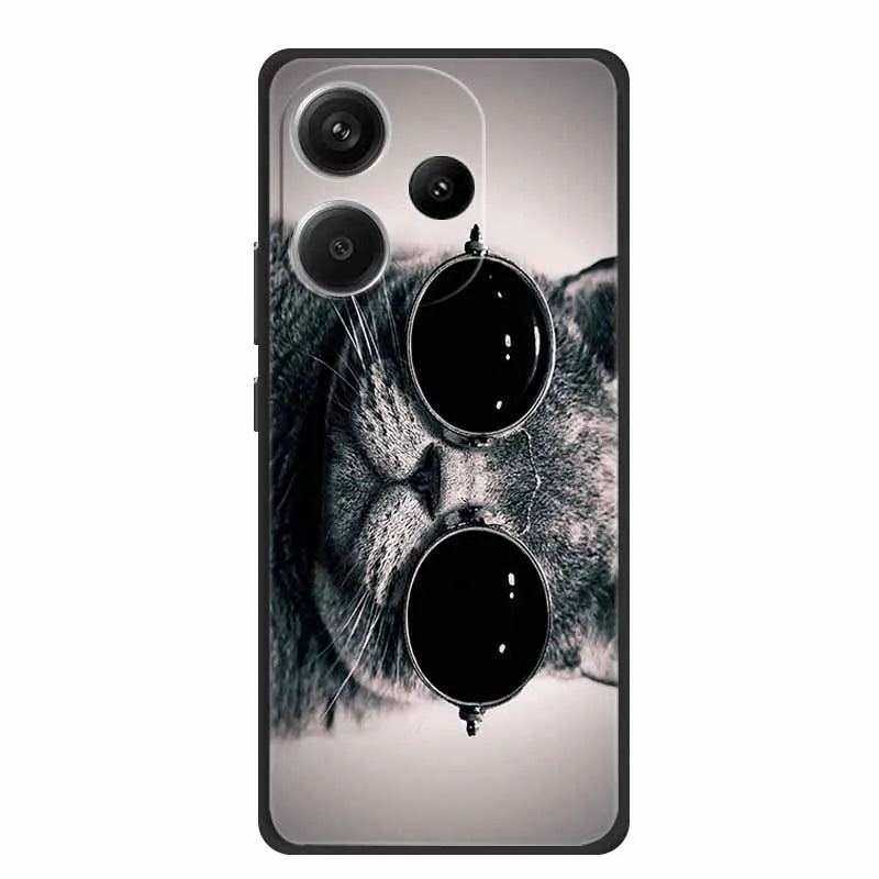 Animals Soft Silicone TPU Back Cover with Wolf Protective Bumper for Xiaomi POCO F6 5G – For POCO F6