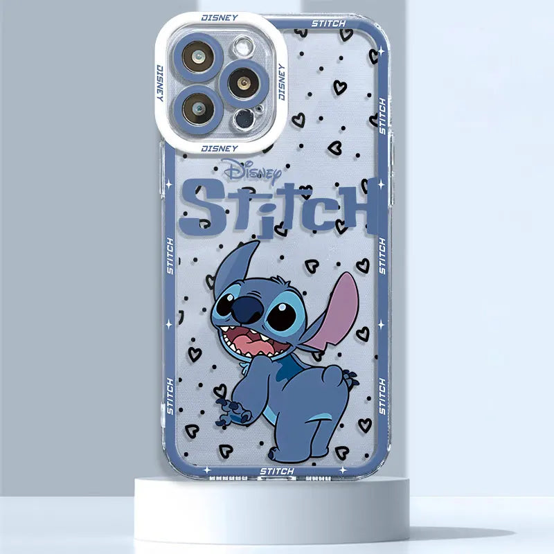 Disney Cute Stitch Cover Case för Samsung Galaxy A53 A73 A21s A52 A54 A32 A11 A33 A12 A13 A14 A34 A72 A24 A23 A42 A22