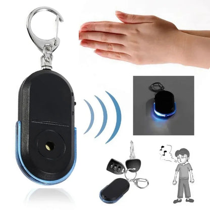 Smart Find Locator Anti-Lost Key Finder Nyckelring Vissling Pip Ljudkontroll LED Ficklampa Bärbar Bilnyckel Mini Finder