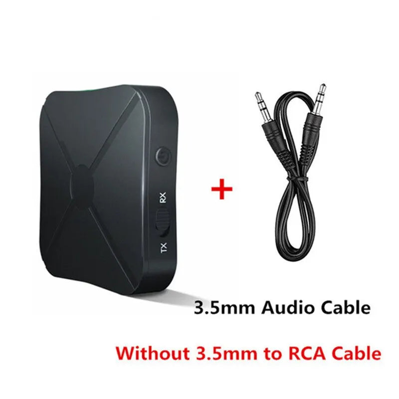 KN319 Bluetooth-sändaremottagare 2 i 1 Stereo Audio Receiver Converter Trådlös Adapter Med RCA 3,5MM AUX För Bil TV PC