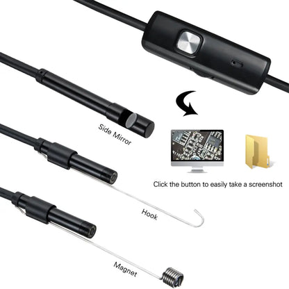 7.0MM TYPE-C Endoscope Camera IP67 Waterproof 6 LEDs Adjustable USB Android Flexible Inspection Borescope Cameras for Phone PC