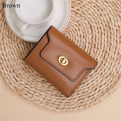 Custom Letters Fashion Women Short Wallet PU Leather Three Fold Wallet Small Coin Purse Ins Style Credit Card Holder Money Clip