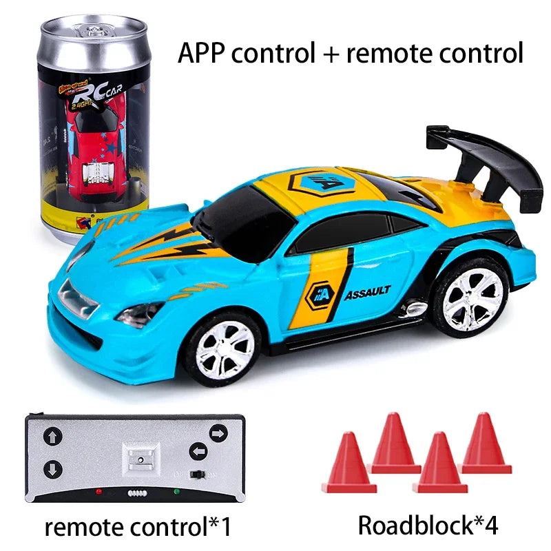 RC Car Mini Can Box Speed Sport App Remote Control Vehicle Micro High Speed Racing Toys Gift For Kids Boys Girls Children's Toy