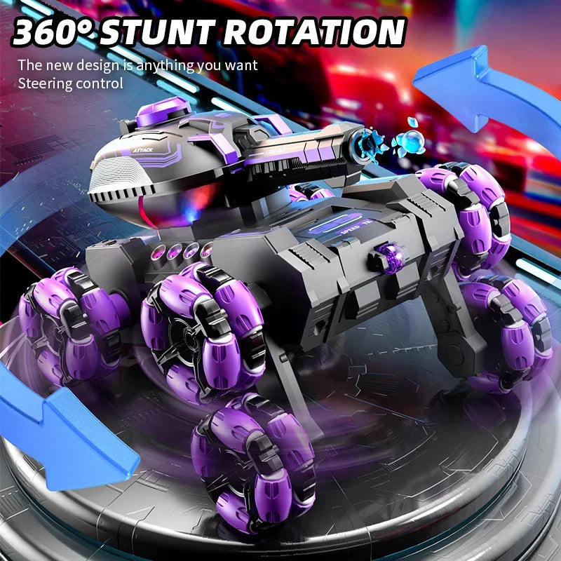 urple single remote Toy Tank Model Funny Gift - New 23cm 6-Wheel 4x4 RC Cars, Swing Arm Stunt Car, 2.4G Remote Control Car, RC Tanks, Kids Toys, Hot Wheels