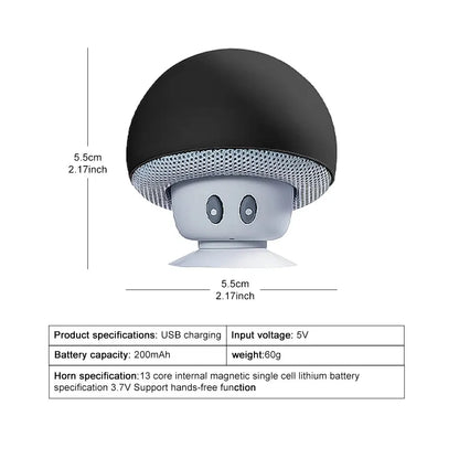 Mini Mushroom Bluetooth-högtalare - Creative Mini Sugkopp Bärbar Smart-högtalare för telefoner - Gränsöverskridande tecknad present