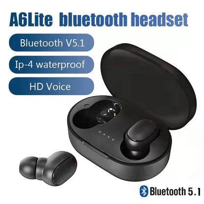 Original A6S TWS Headset Trådlösa hörlurar Bluetooth-hörlurar Sport Stereo Fone Bluetooth-hörlurar för Xiaomi Huawei iPhone