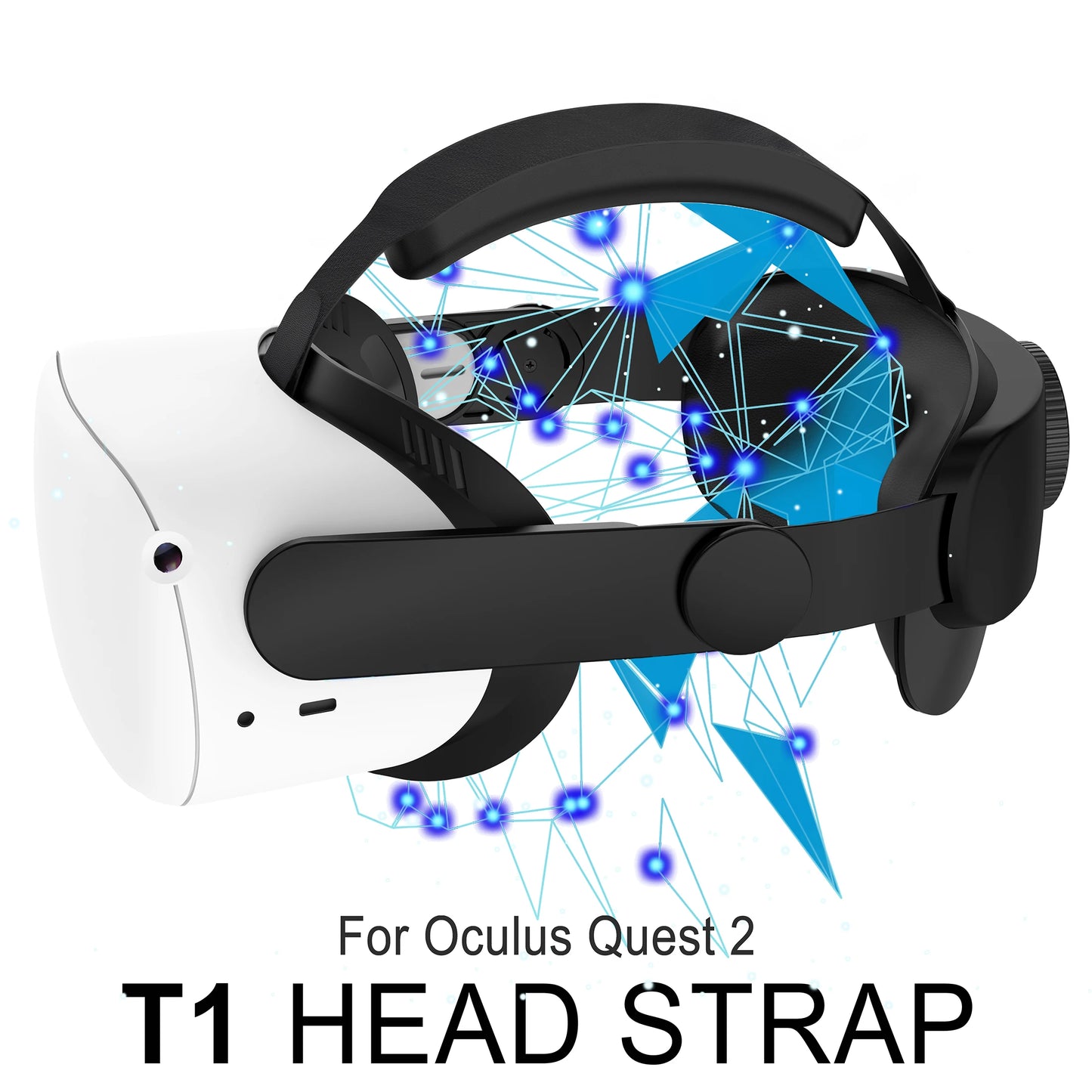 Head Strap Compatible with Oculus Quest 2,VR Accessories Adjustable Elite Strap Replacement for Enhanced Comfort Support