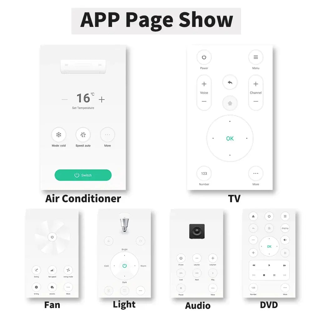 Tuya WiFi IR Remote For Smart Home APP Fjärrkontroll för TV DVD AUD AC Remote Fungerar med Alexa Google Home Yandex Alice 2 PACK