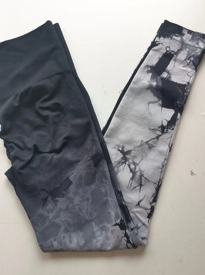 Sömlösa leggings med hög midja gradient för kvinnor med sömlös rumpa