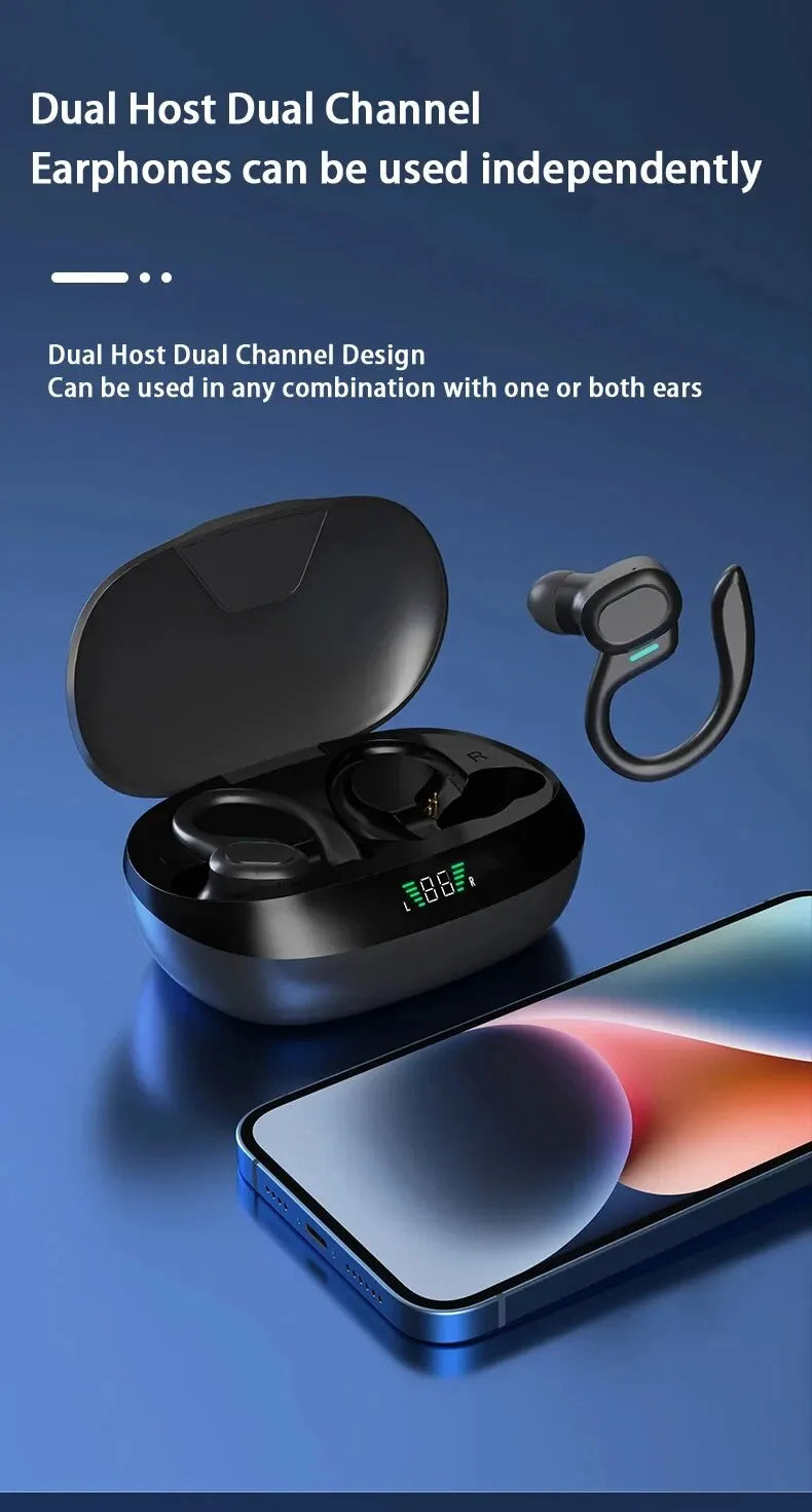 Original Wireless Earphones Ture Wireless Earbuds Ear Hook Sports HiFI Stereo Waterproof Headset With Mic TWS Headphone