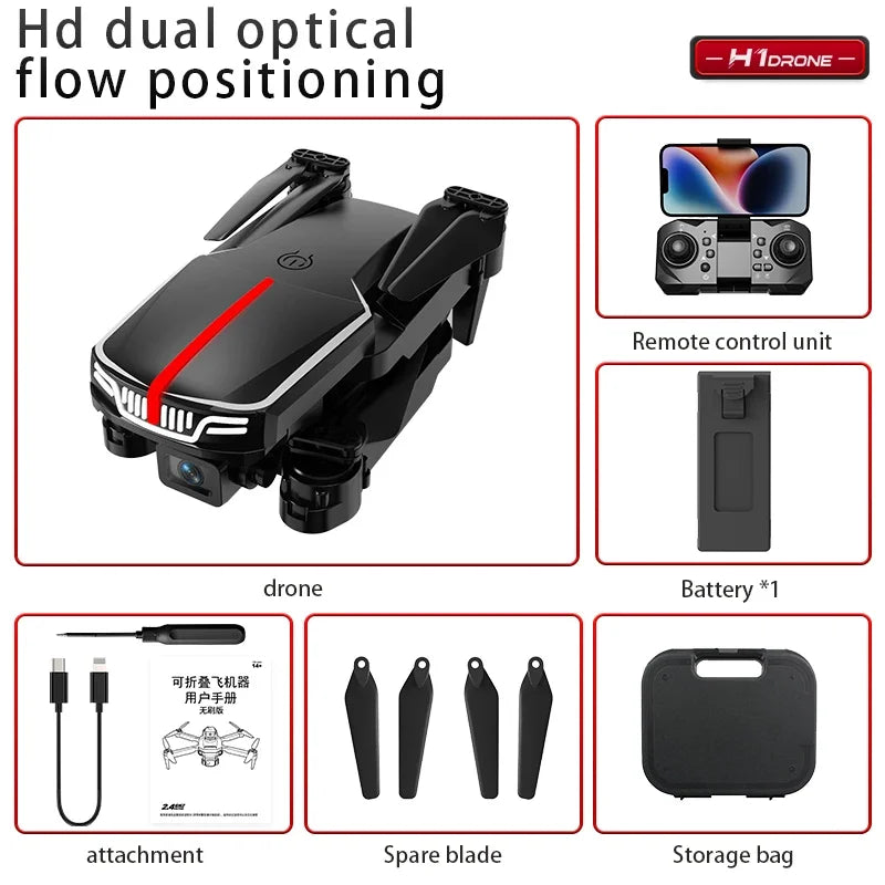 MHD H1 Drone Mini Folding Professionell Drönare med 4k kamera Dron Drone 8k Professionell RC Dual Camera Drone RC Quadrocopter Leksaker