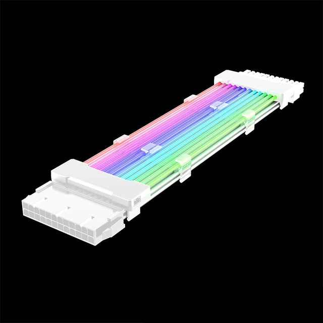 ARGB PSU Strömförsörjningsförlängningskabel 24-stifts moderkortsförlängningskabel grafikkort 8-stifts 6+2-stifts RGB-glödförlängningskabel