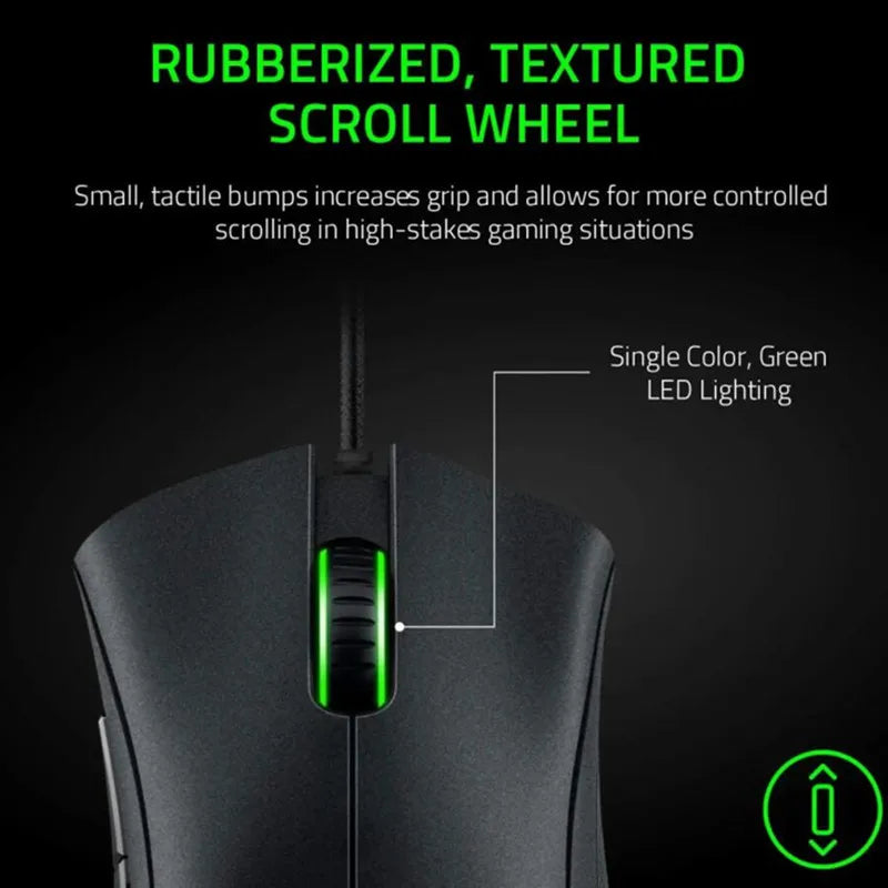 Razer DeathAdder Essential trådbunden spelmus / trådbundna möss 6400DPI 5 oberoende knappar för bärbar datorspelare