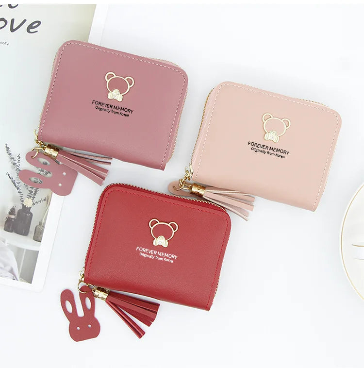 2024 Short Women Wallets – Mini Cute Coin Pocket Card Holder, Female Purse, New Fashion Kpop Small Wallet for Girls.