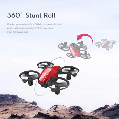 Blå 2BA 2.4G Mini RC Stunt Drone GT1 - Quadcopter i fickstorlek med huvudlöst läge, 360° rullar och professionella funktioner, perfekt för barnleksaker och presenter