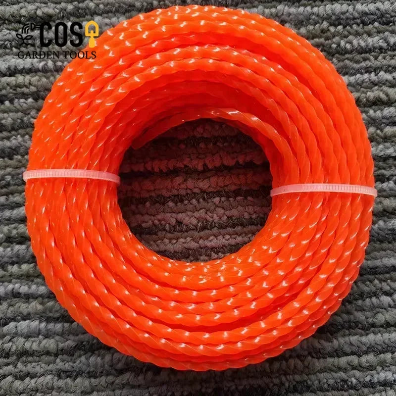 COSY 2.4mm/2.7mm/3mm/3.3mm/4mm Grass Trimmer Line Nylon Strimmer Line Spiral Brush Cutter Rope Mower Accessories Garden Tool