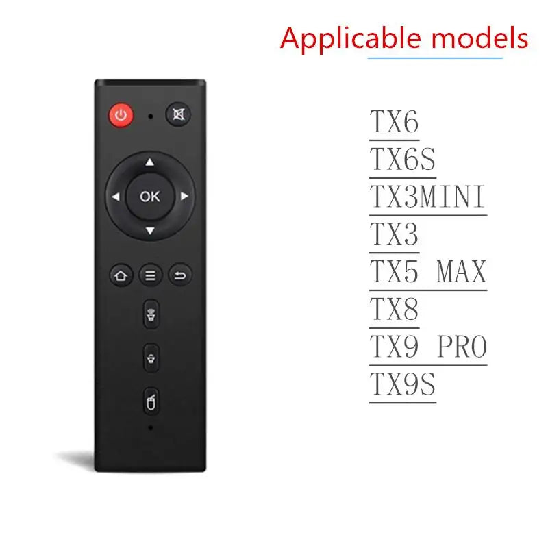 IR-fjärrkontroll för Android TV Box H96 max/tX3/X96/X88/HK1 MAX/H40/MX1/TX6S/MX10PRO/T95/QBOX Ersättningsfjärrkontroll