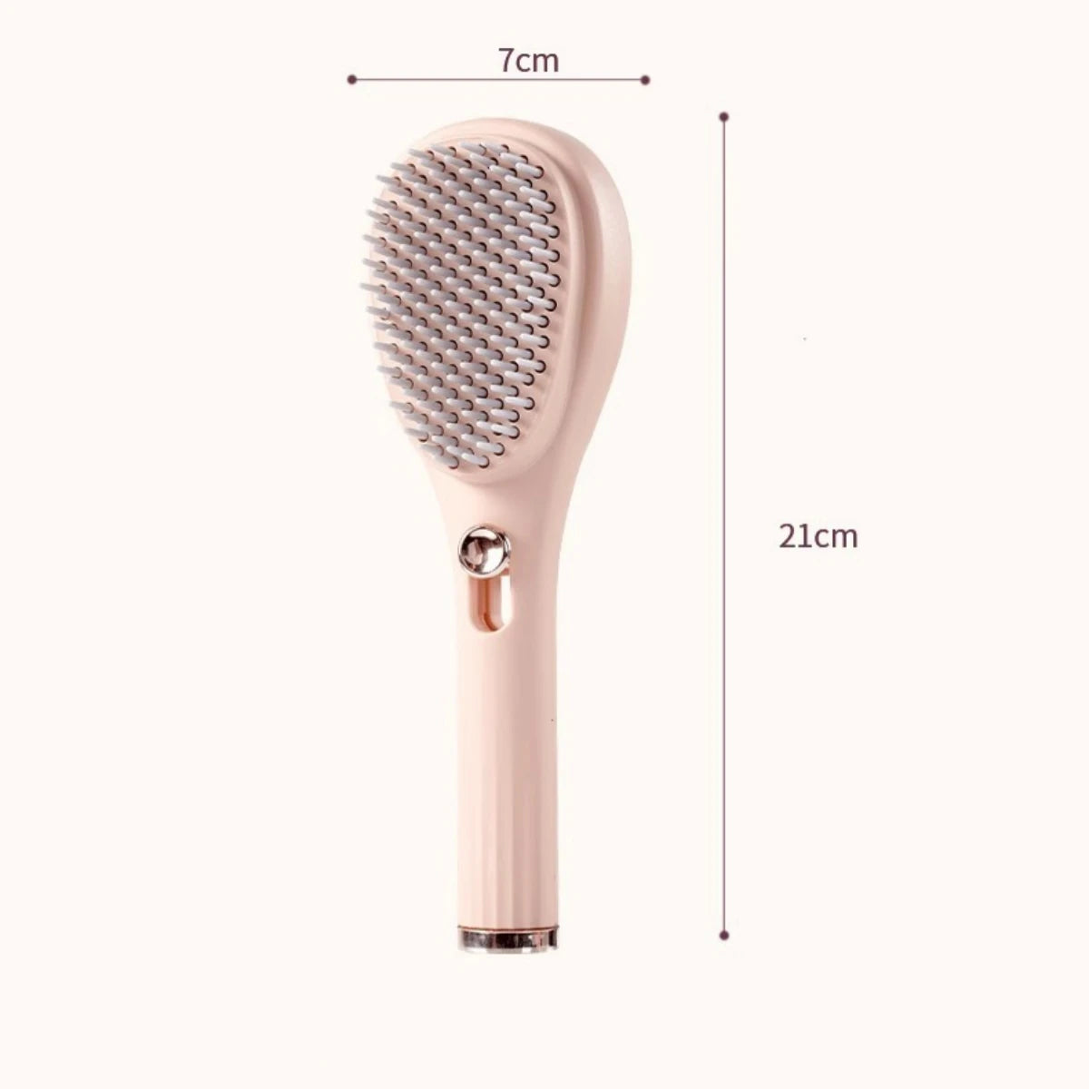 Self-Cleaning Hairbrush – Ergonomic Handle with Retractable Bristles, Anti-Static Hair Comb.