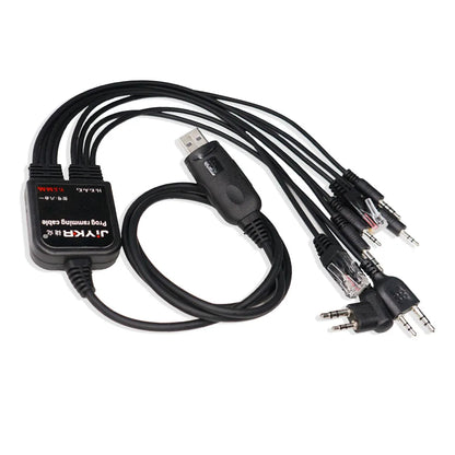 8 in 1 USB Programming Cable for Baofeng Kenwood TYT QYT  Motorola AXU4100 Yaesu icom Walkie Talkie Radio Car Radio CD Software