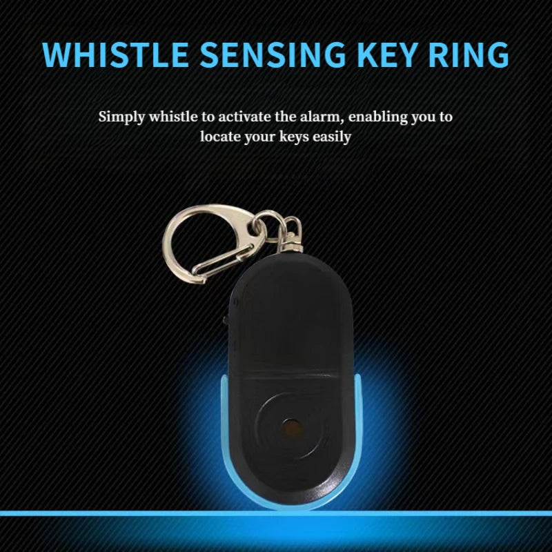 Smart Find Locator Anti-Lost Key Finder Nyckelring Vissling Pip Ljudkontroll LED Ficklampa Bärbar Bilnyckel Mini Finder