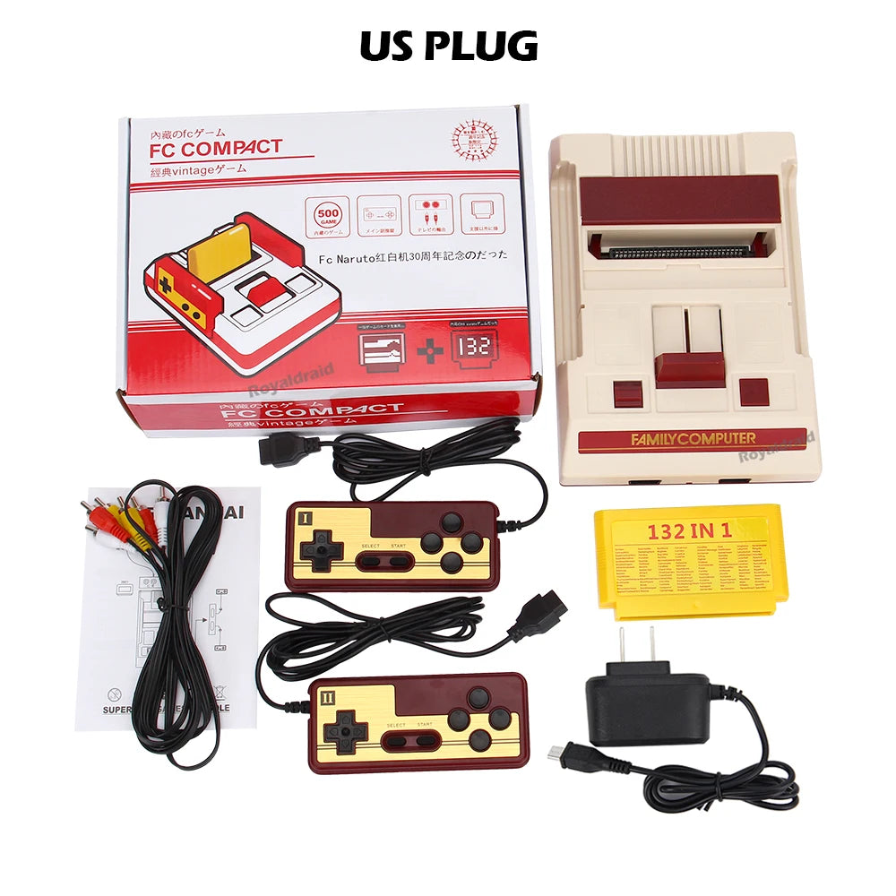 8 Bit Video Game Console Built in 500 Classic Games Family Computer TV Game Console Support Game Cartridge For FC Retro Gaming