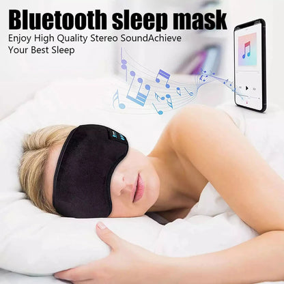 fone Bluetooth-hörlurar Sport Sova Pannband Elastiska Trådlösa hörlurar Musik Ögonmask Trådlöst Bluetooth Headset Pannband