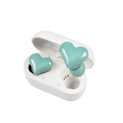 New Original Bluetooth Wireless Headphones Heart Shaped Earphones woman Earphone High Quality Heart Earbuds Girl Gift