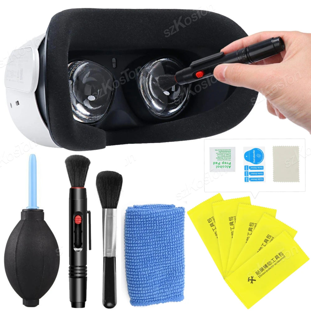 Universal VR Headset Cleaning Kit Anti-scratch Optical Lens Cleaning Pen Compatible with Meta Quest 3S Quest 2 /3 PSVR2 Pico 4