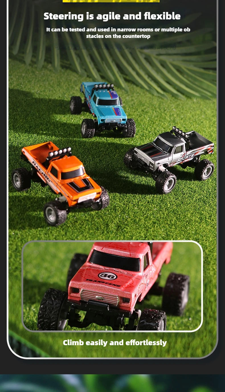 RC Cars 1:64 Metal Mini Drift Rc Car Remote Control Car High-Speed Off-road Climbing Racing Cars Children's Toys for Kids Custom