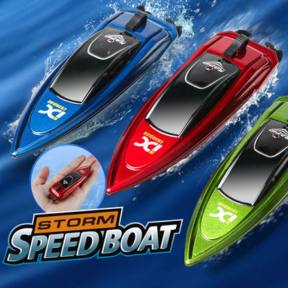 2.4GHz Electric RC Speed Boat Remote Control Watercraft Ship with LED for Kids Adults Holiday Birthday Party Gifts