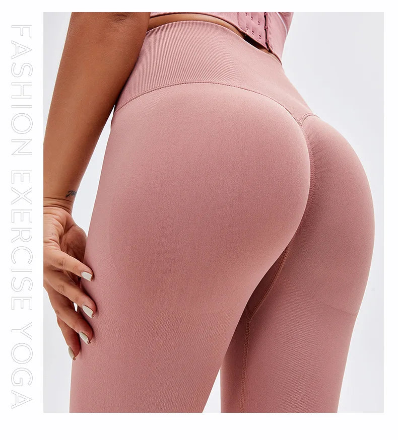 Sömlösa Push Up Leggings för kvinnor med hög midja för fitness