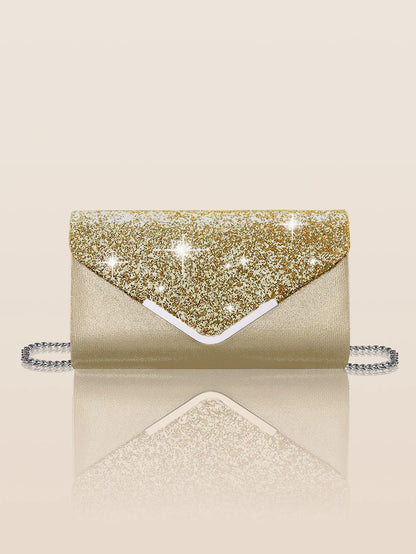 Glitter Bling Envelope Clutch – Elegant fest- och bröllopsväska för kvinnor.