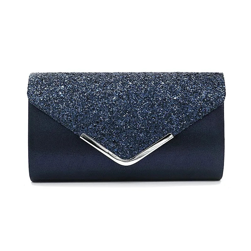 Glitter Bling Envelope Clutch – Elegant Party & Wedding Handbag for Women.