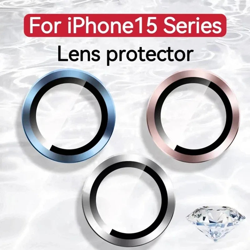 3Pcs Metal Lens Protector Glass For iPhone 14 Pro Max Back Camera Lens Protection Film For iPhone 13 Mini 14 15 Plus