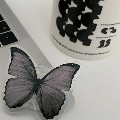 Korean Cute Butterfly Stand Grip Tok GripTok Holder Ring Glossy Finger Bracket For iPhone 12 Samsung Universal Phone Accessories