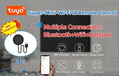 WiFi IR-fjärrkontroll för Smart Home-APP SmartLife-fjärrkontroll för TV DVD AUD AC-fjärrkontroll Fungerar med Alexa Google Home Yandex Alice