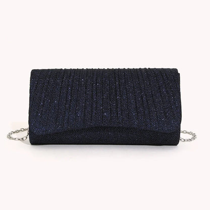 Kvinnor Glänsande Crossbody-väska Elegant glittrande handväska Modekedja Satchelväska Chic Cocktail Bröllopsclutch