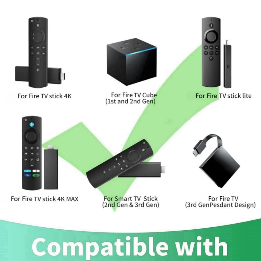 Ersättningsröstfjärrkontroll för Fire Stick TV 3:e generationens Smart TV Stick 4K MAX Lite Fire Cube Remote Fungerar med Alexa