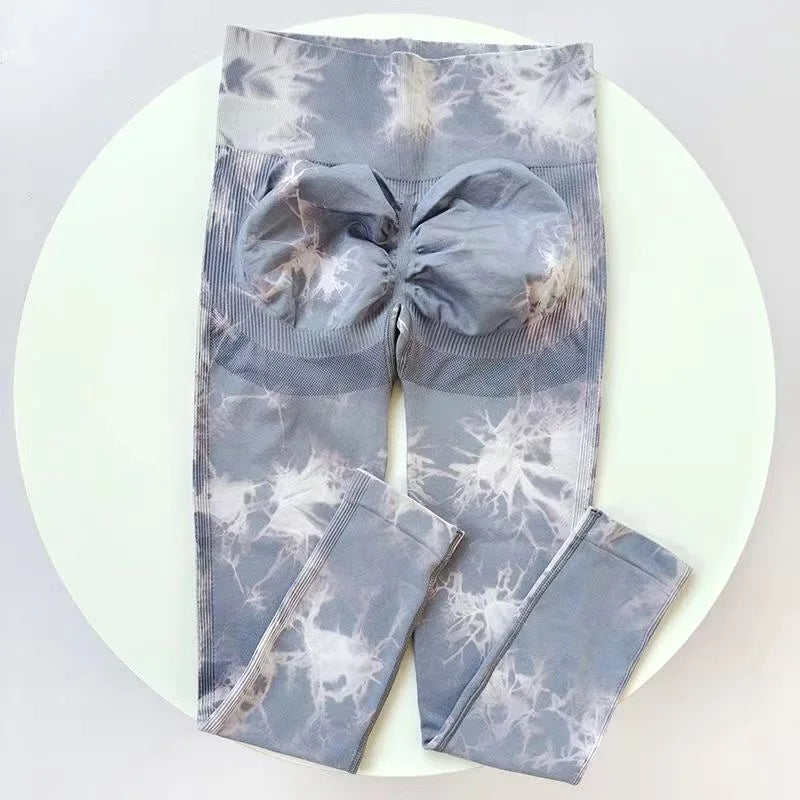 Women's High Waist Tie-Dye Yoga Leggings in 26 Colors