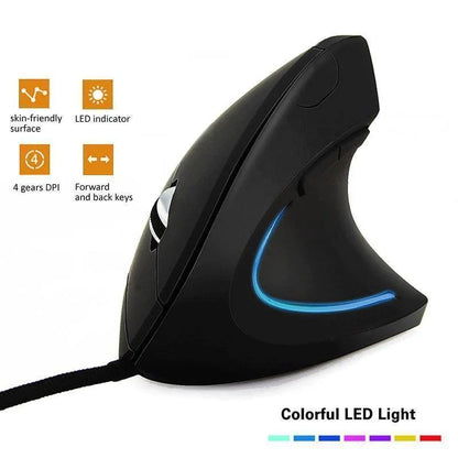 Right Hand Vertical RGB Mouse Ergonomic Gaming Mouse 3200DPI