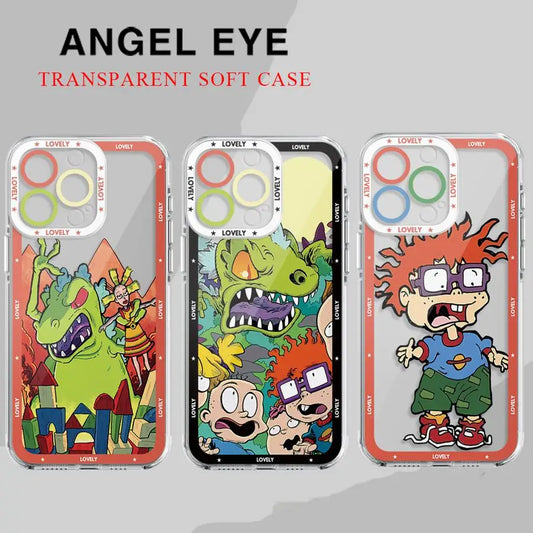 Movie R-Rugrats Cartoon Reptar telefonfodral för Apple iPhone 15 16 Pro XS Max 13 14 Plus XR SE 7 8 12 11 Pro plus Matte